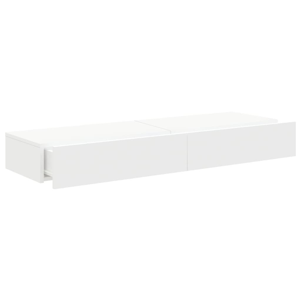 vidaXL Έπιπλα Τηλεόρασης με LED 2 τεμ. Λευκά 60 x 35 x 15,5 εκ.