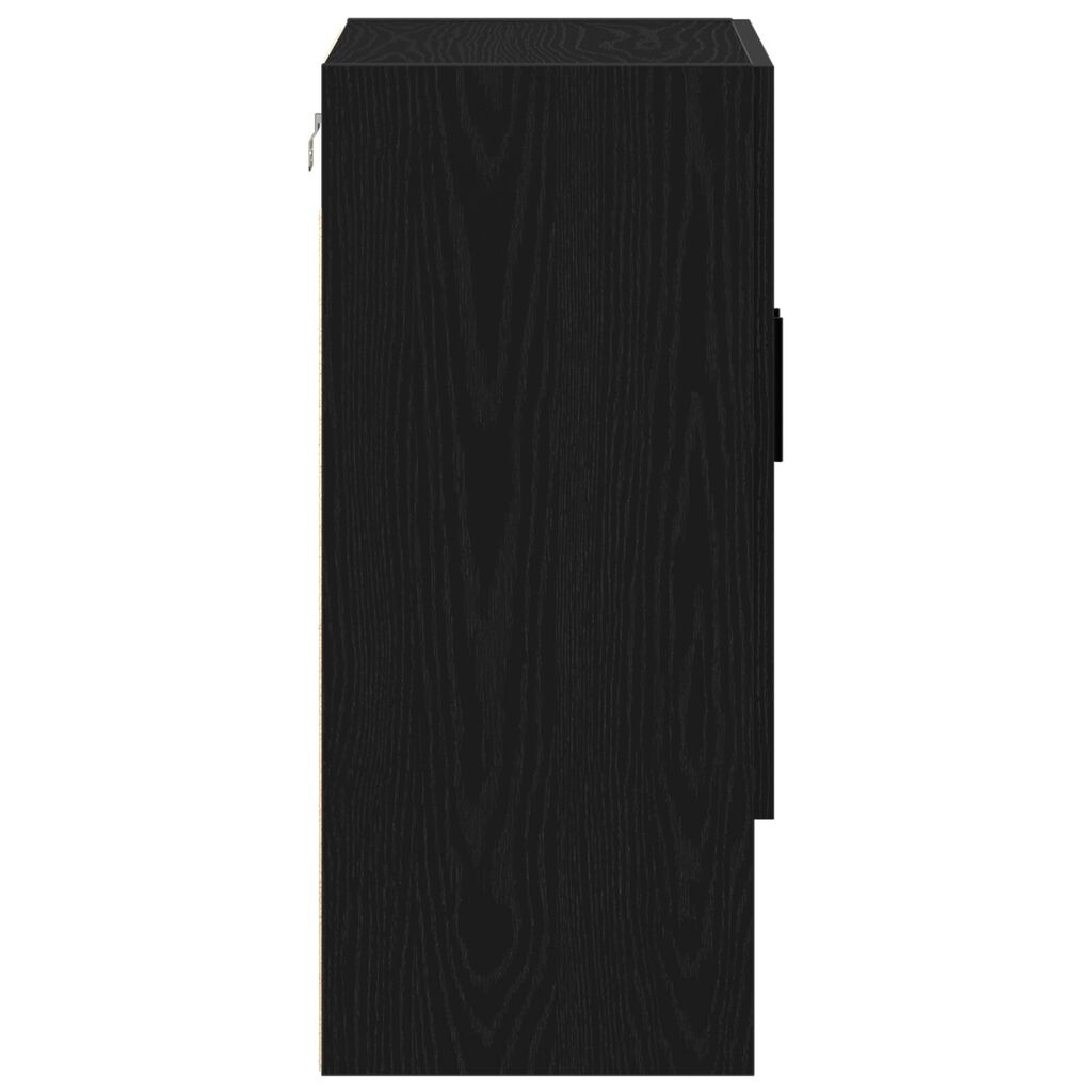 vidaXL Ντουλάπα Τοίχου Μαύρη Δρυς 60x31x70 εκ Επεξεργασμένο Ξύλο