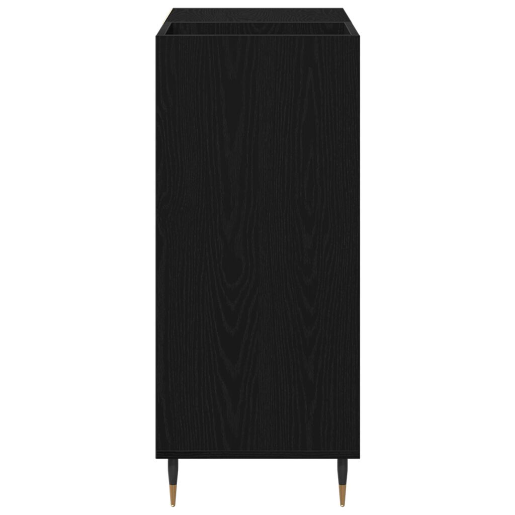 vidaXL Ντουλάπι Δισκογραφίας Μαύρη Δρυς 84,5x38x89 εκ Επεξεργασμένο Ξύλο