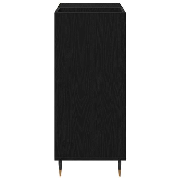 vidaXL Ντουλάπι Δισκογραφίας Μαύρη Δρυς 84,5x38x89 εκ Επεξεργασμένο Ξύλο