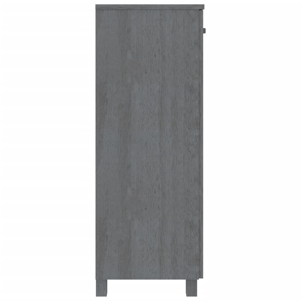 vidaXL Παπουτσοθήκη HAMAR Σκ. Γκρι 85x40x108 εκ. Μασίφ Ξύλο Πεύκου