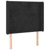 vidaXL Κεφαλάρι Κρεβατιού LED Μαύρο 93x16x118/128εκ. Βελούδινο