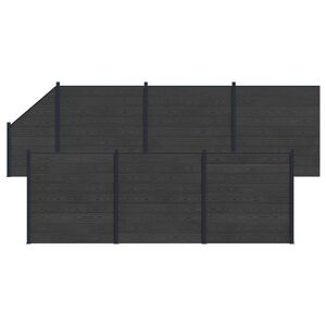 vidaXL &Pi;ά&nu;&epsilon;&lambda; &Phi;&rho;ά&chi;&tau;&eta; 7 pcs WPC &kappa;&alpha;&iota; &Alpha;&lambda;&omicron;&upsilon;&mu;ί&nu;&iota;&omicron; &Mu;&alpha;ύ&rho;&omicron;