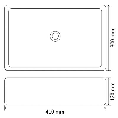 vidaXL Νιπτήρας Χρυσός 41 x 30 x 12 εκ. Κεραμικός