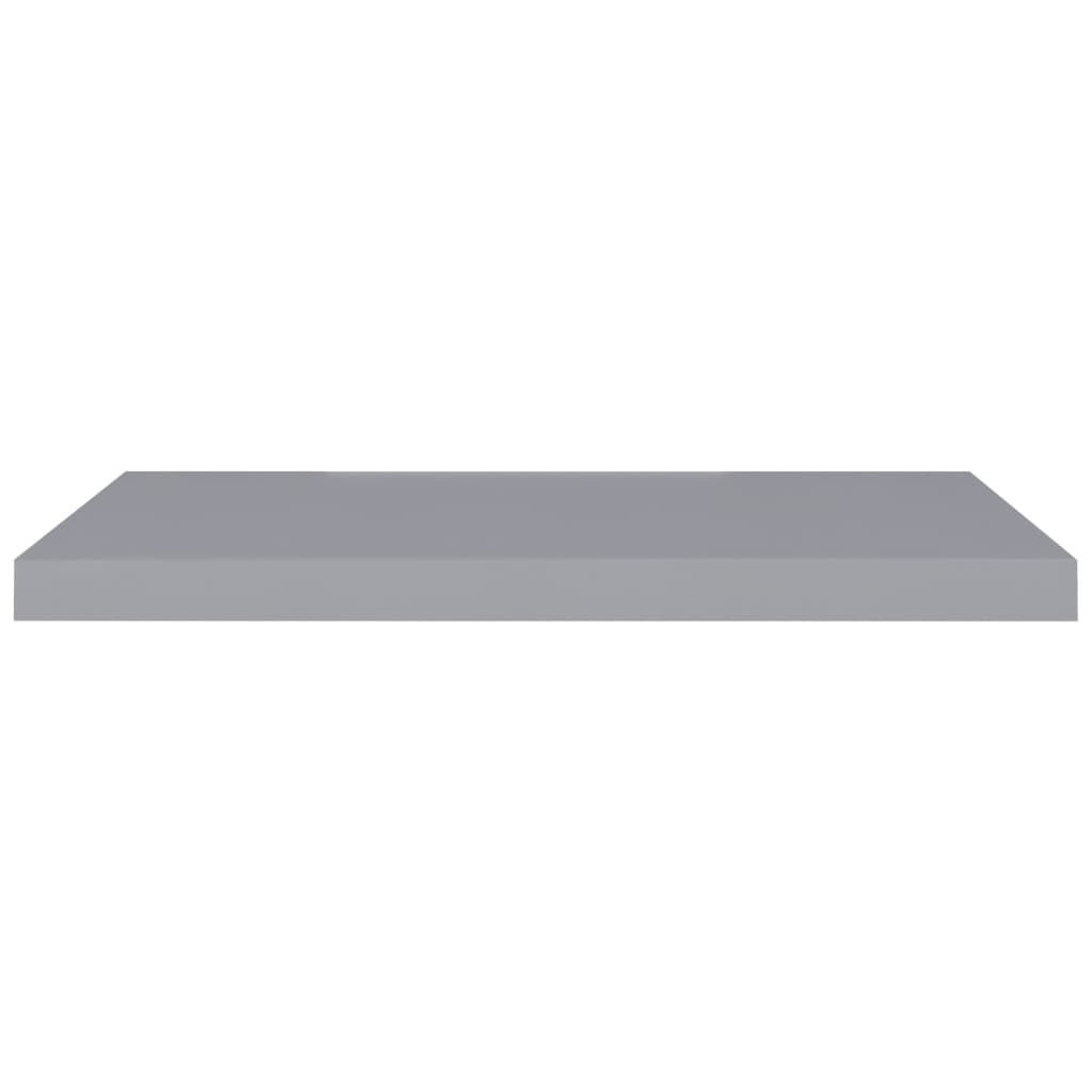 vidaXL Ράφια Τοίχου 2 τεμ. Γκρι 80x23,5x3,8 εκ. MDF