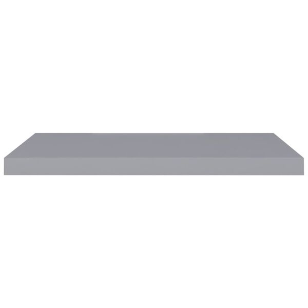 vidaXL Ράφια Τοίχου 2 τεμ. Γκρι 80x23,5x3,8 εκ. MDF