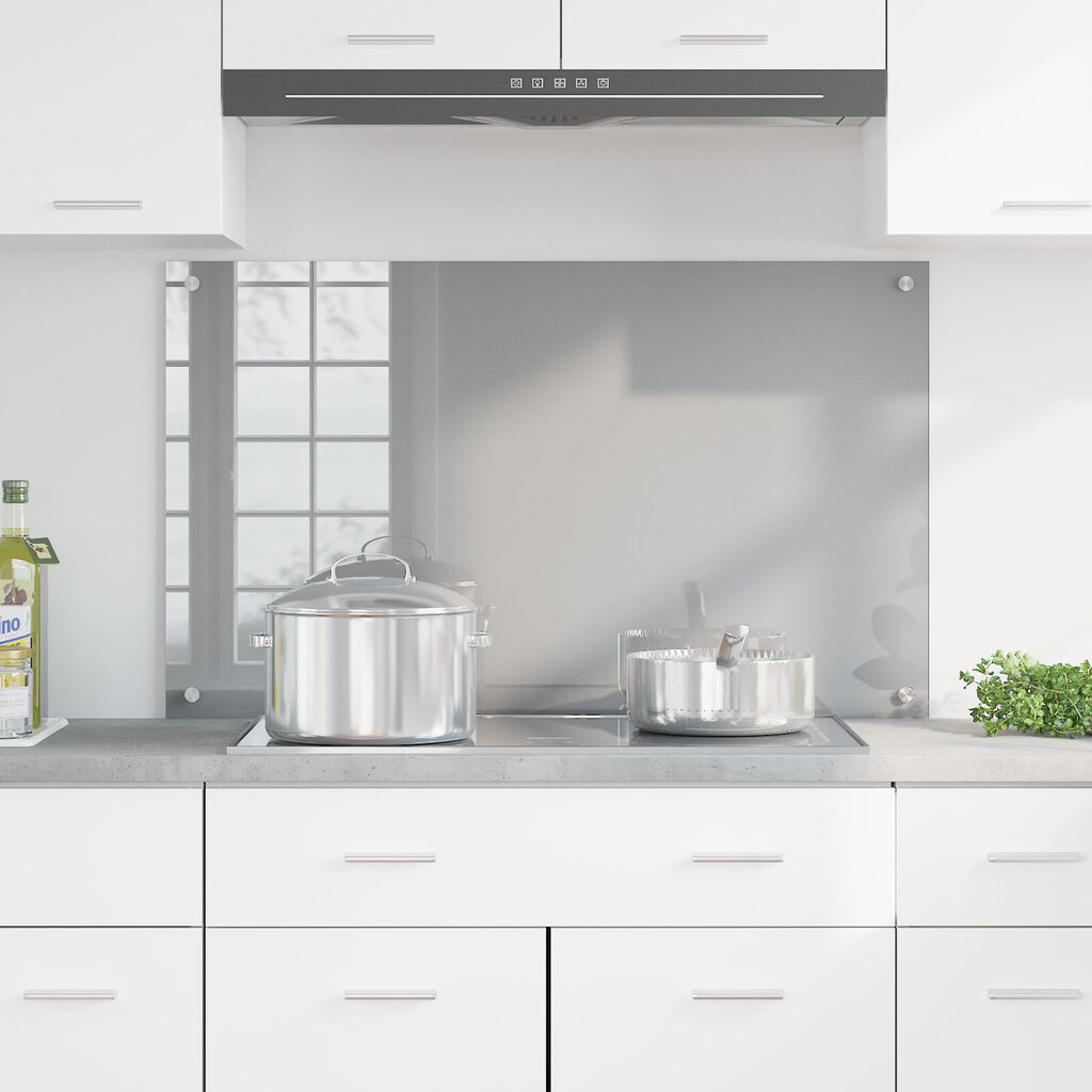 vidaXL Φωτιστικό Πίσω Παχύ σε Ανοιχτό Γκρι 100x60x0,6 εκ από Σκληρυμένο Γυαλί
