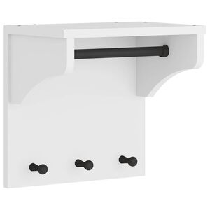 vidaXL Επίτοιχη κρεμάστρα παλτών SANDNES Λευκό 43x30x42 εκ. Πεύκο ξύλο