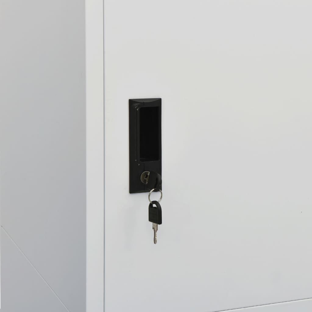 vidaXL Ντουλάπα Ανοιχτό Γκρι 80 x 50 x 180 εκ. από Χάλυβα