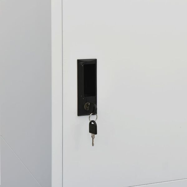 vidaXL Ντουλάπα Ανοιχτό Γκρι 80 x 50 x 180 εκ. από Χάλυβα