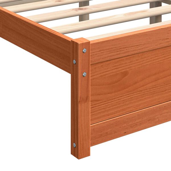 vidaXL Σκελετός Κρεβατιού Καφέ κεριού 100 x 200 cm Μασίφ ξύλο πεύκου