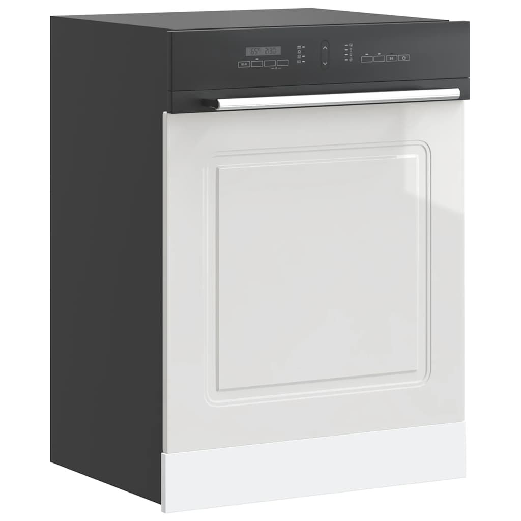 vidaXL Πίνακας πλυντηρίου πιάτων "Kalmar" High Gloss White 60x1,5x67cm