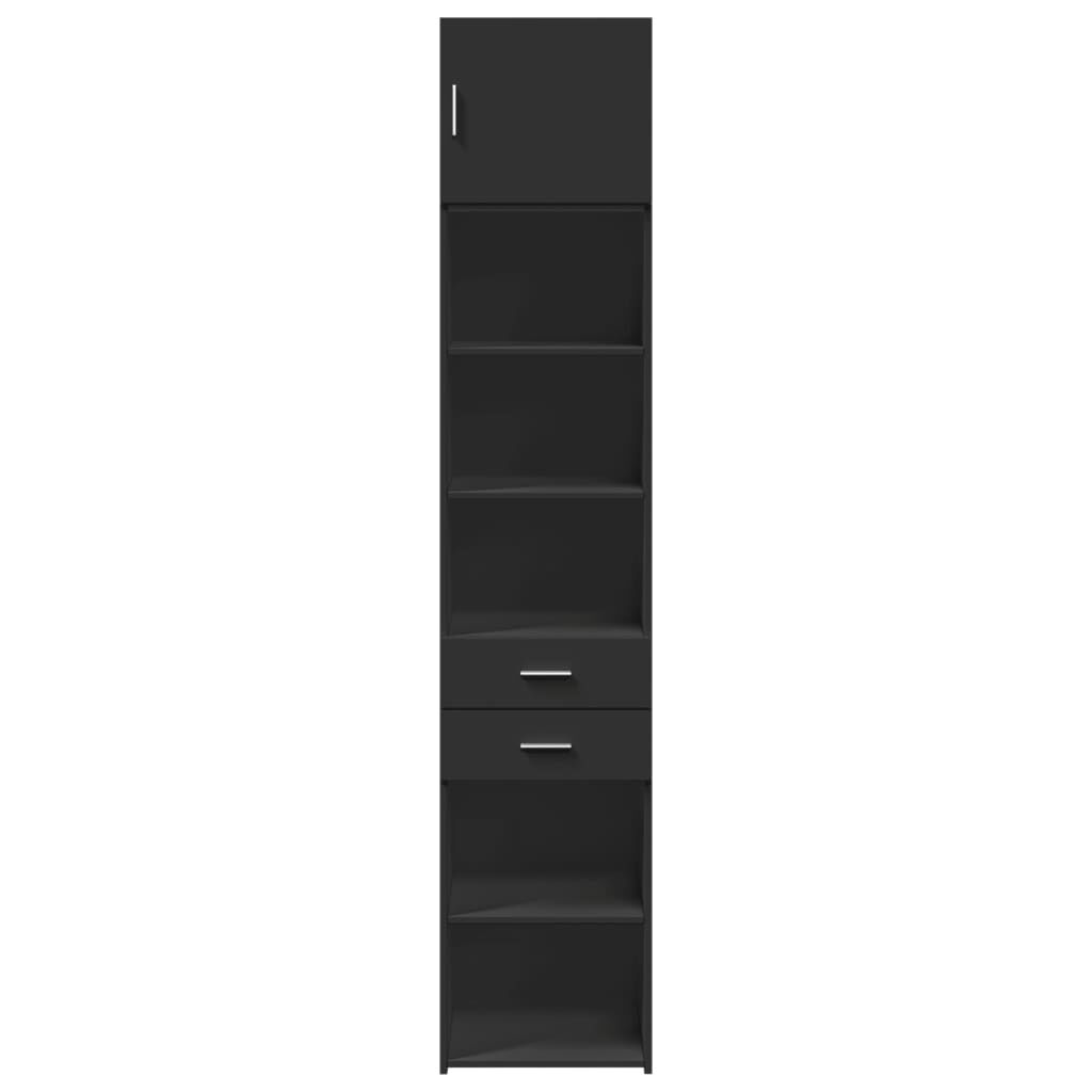 vidaXL Ντουλάπι Αποθήκευσης Στενό Μαύρο 45x42,5x225 εκ. Επεξεργ. Ξύλο