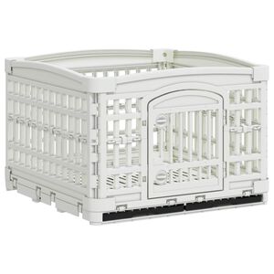 vidaXL &Alpha;&lambda;ά&nu;&alpha; &Sigma;&kappa;ύ&lambda;&omicron;&upsilon; 4 &Pi;ά&nu;&epsilon;&lambda; 122 x 106,5 x 82 &epsilon;&kappa; &Pi;&lambda;&alpha;&sigma;&tau;&iota;&kappa;ό &Lambda;&epsilon;&upsilon;&kappa;ό