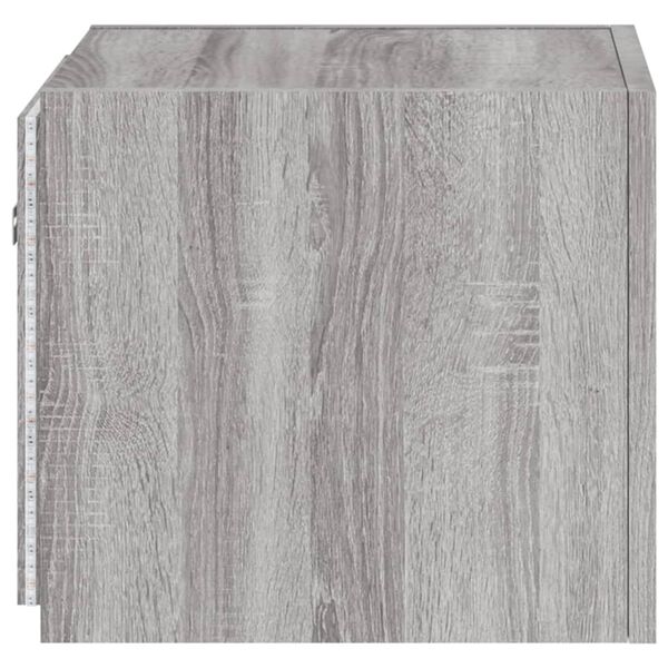 vidaXL Έπιπλο Τοίχου Τηλεόρασης με LED Γκρι Sonoma 30,5x35x30 εκ.