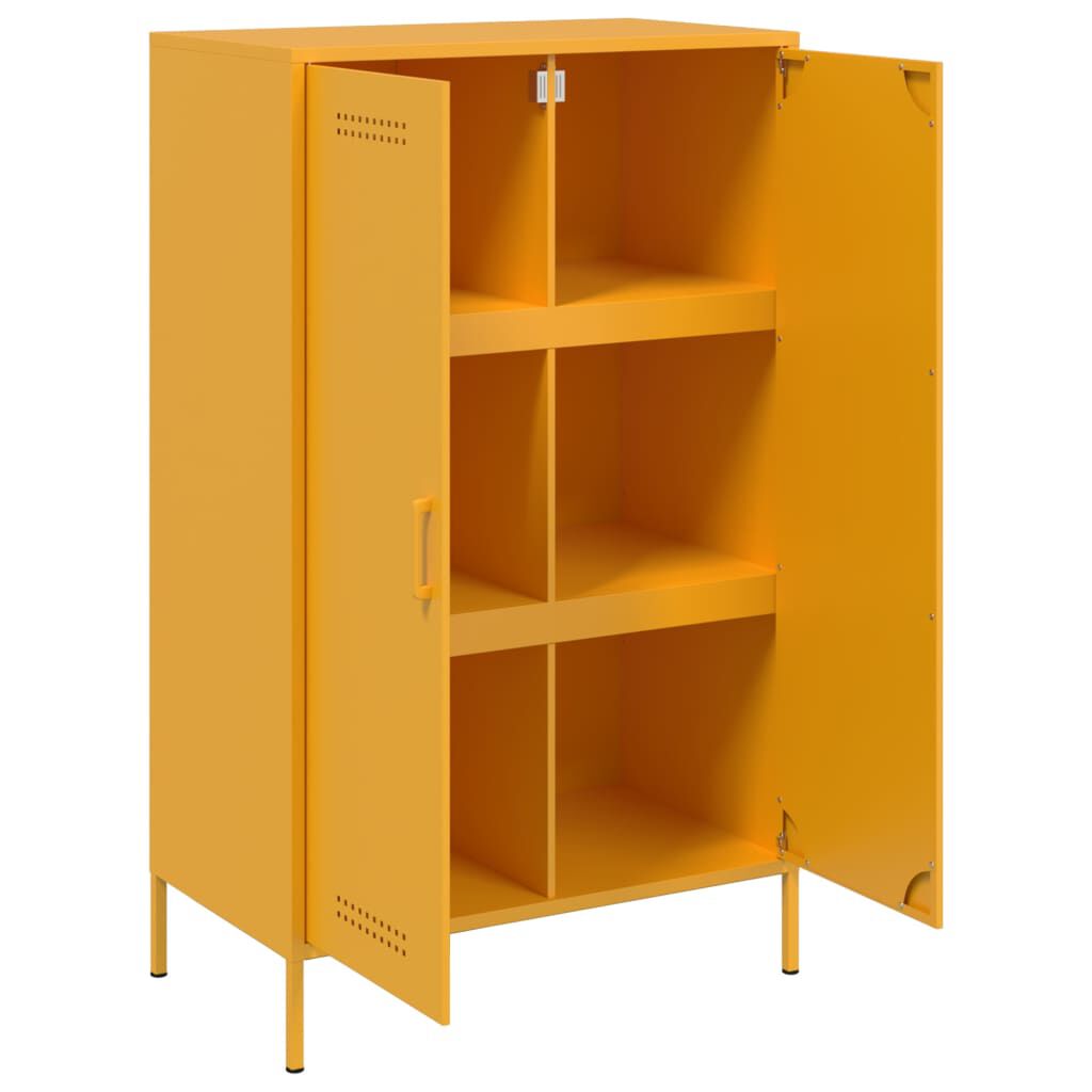 vidaXL Ντουλάπι Μουσταρδί 68x39x113 εκ. από Ατσάλι