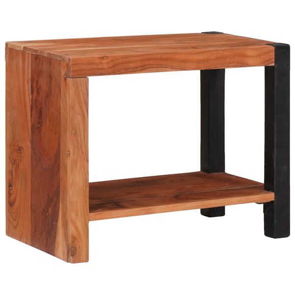vidaXL Βιβλιοθήκη Καφέ, Μαύρο 50 x 30 x 40 εκ. Στερεό Ξύλο Ακακίας