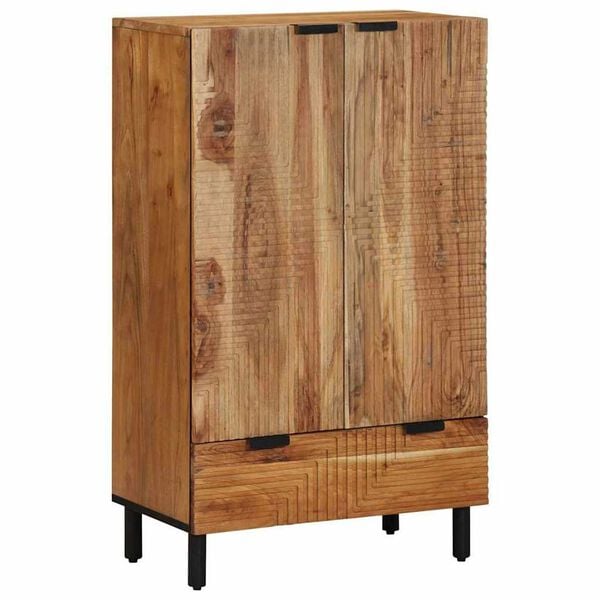 vidaXL Υψηλό γραφείο με ράφι Καφέ 60 x 33 x 100 εκ. Μασίφ ξύλο ακακίας