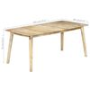 vidaXL Τραπεζαρία 180 x 90 x 76 εκ. από Μασίφ Ξύλο Μάνγκο