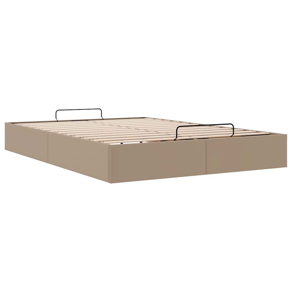 vidaXL Οθωμανικό κρεβάτι χωρίς στρώμα Cappucino 140x190cm Faux Leather