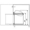 Hailo Κάδος Απορριμ. Ντουλαπιού Compact-Box Μ/15 L Αν. Ατσάλι 3555-101