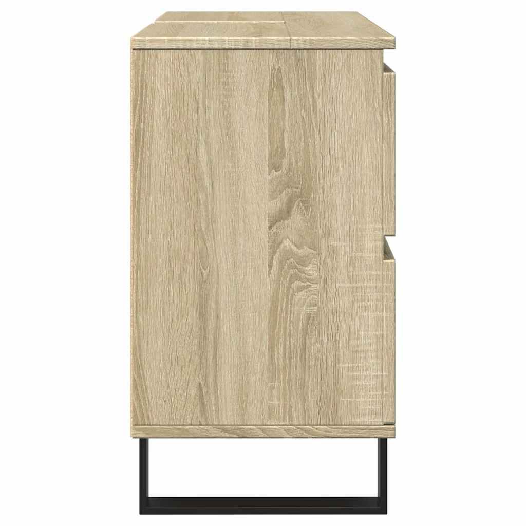 vidaXL Ντουλάπι Μπάνιου Sonoma Δρυς 80 x 33 x 60 εκ. από Επεξεργ. Ξύλο