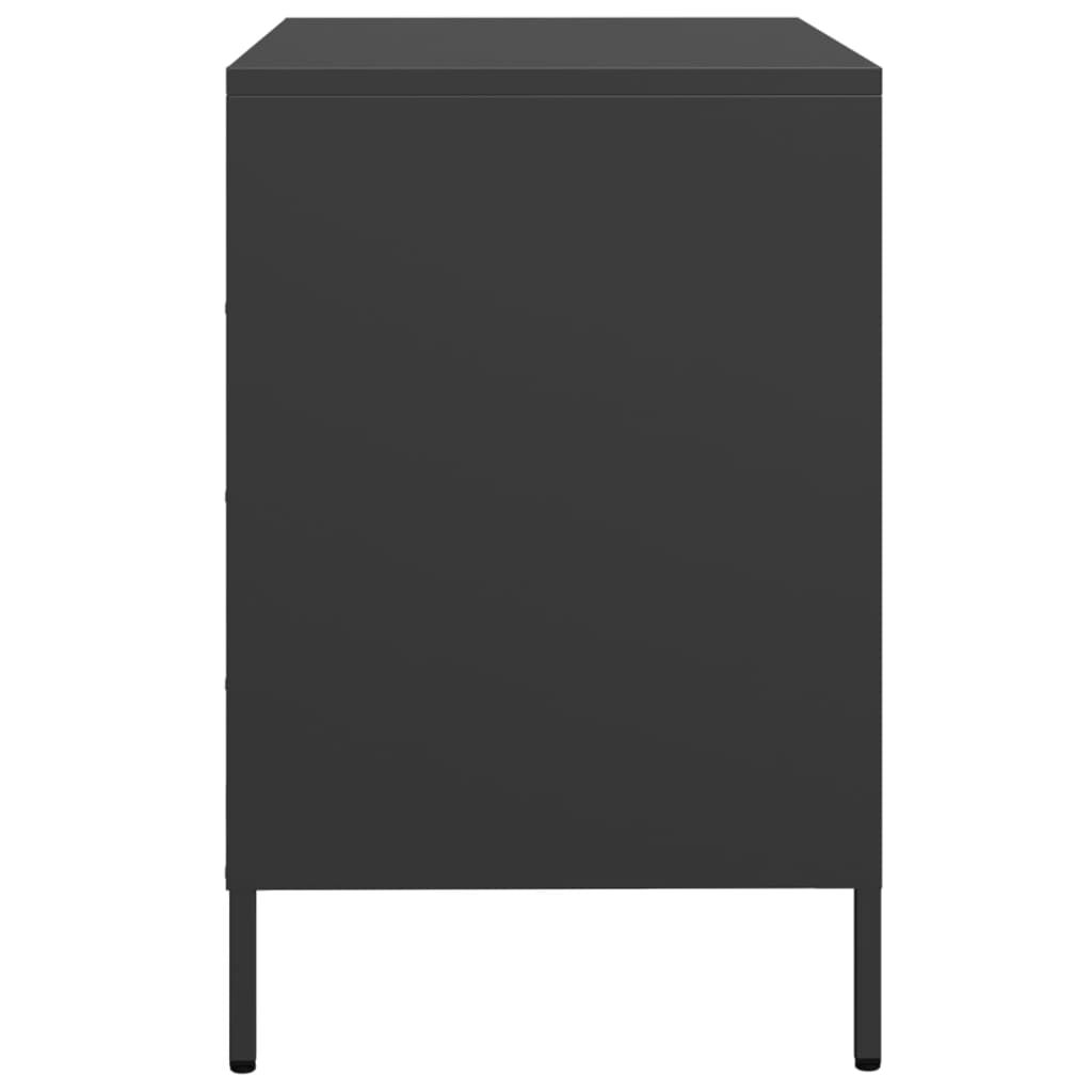vidaXL Ντουλάπι Μαύρο 68x39x58,5 εκ. από Χάλυβα Ψυχρής Έλασης
