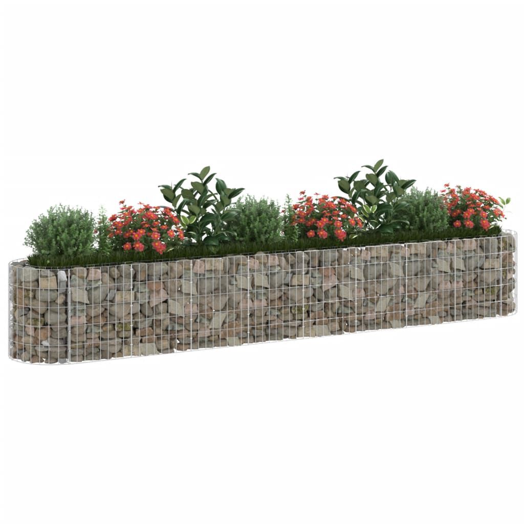 vidaXL Συρματοκιβώτιο-Γλάστρα Υπερυψωμένη 330x50x50 εκ. Γαλβαν. Ατσάλι