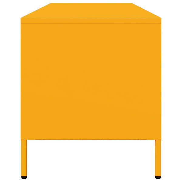 vidaXL Έπιπλο Τηλεόρασης Μουσταρδί 135x39x43,5 εκ Ατσάλι Ψυχρής Έλασης