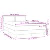 vidaXL Κρεβάτι Boxspring με Στρώμα Ανοιχτό Γκρι 140x220 εκ. Βελούδινο