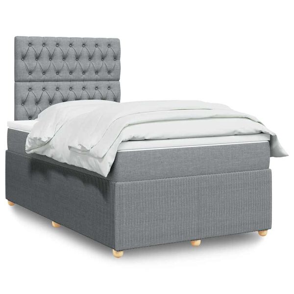 vidaXL &Kappa;&rho;&epsilon;&beta;ά&tau;&iota; Boxspring &mu;&epsilon; &Sigma;&tau;&rho;ώ&mu;&alpha; &Alpha;&nu;&omicron;&iota;&chi;&tau;ό &Gamma;&kappa;&rho;&iota; 120x200 &epsilon;&kappa;. &Upsilon;&phi;&alpha;&sigma;&mu;ά&tau;&iota;&nu;&omicron;