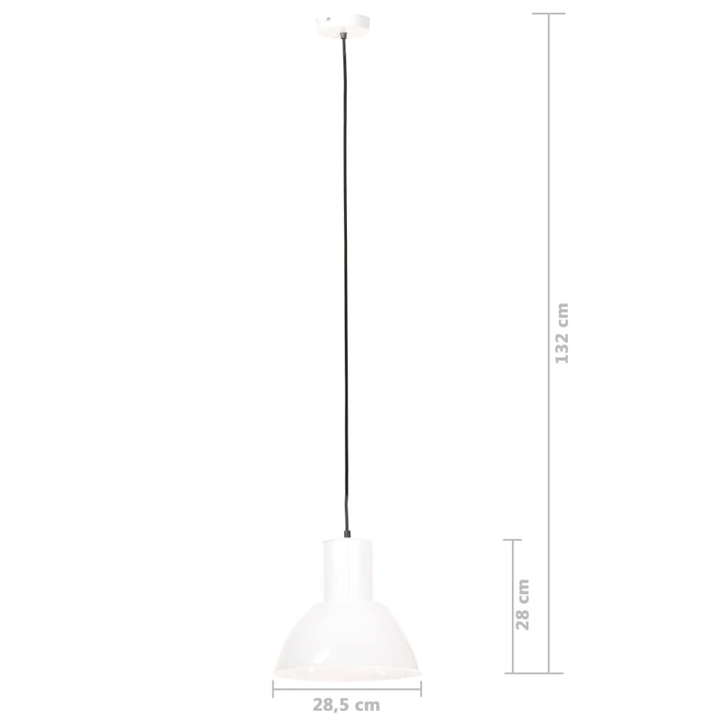 vidaXL Φωτιστικό Κρεμαστό Στρογγυλό 25 W Λευκό 28,5 εκ. Ε27
