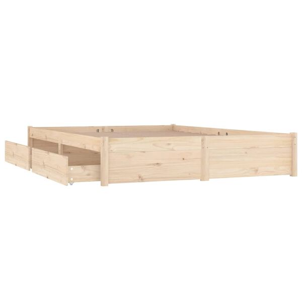 vidaXL Πλαίσιο Κρεβατιού με Συρτάρια 160 x 200 εκ.