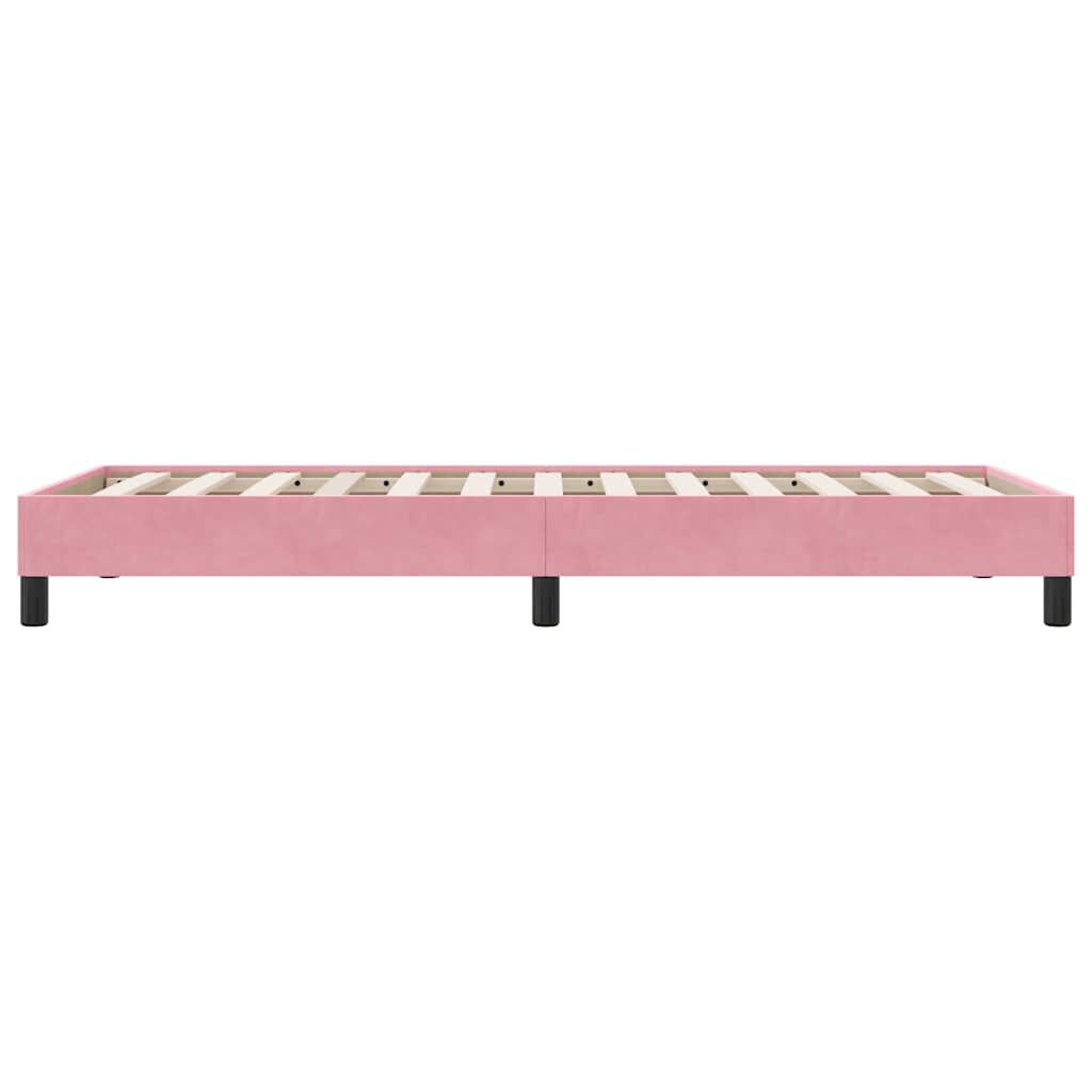 vidaXL Box Spring Κρεβάτι χωρίς στρώμα Ροζ 100x210 cm Βελούδινο