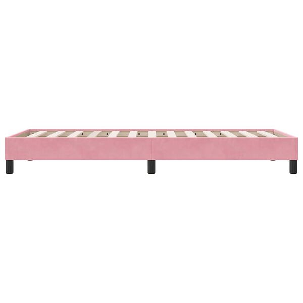 vidaXL Box Spring Κρεβάτι χωρίς στρώμα Ροζ 100x210 cm Βελούδινο