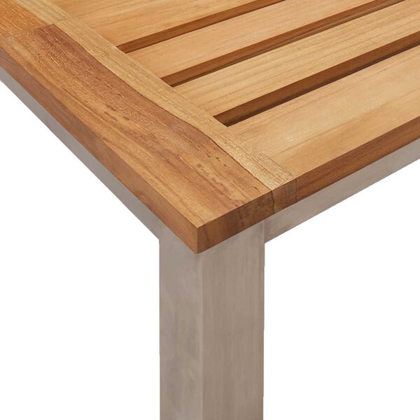 vidaXL Σέτ φαγητού για κήπο 3 pcs Καφέ Μασίφ ξύλο teak