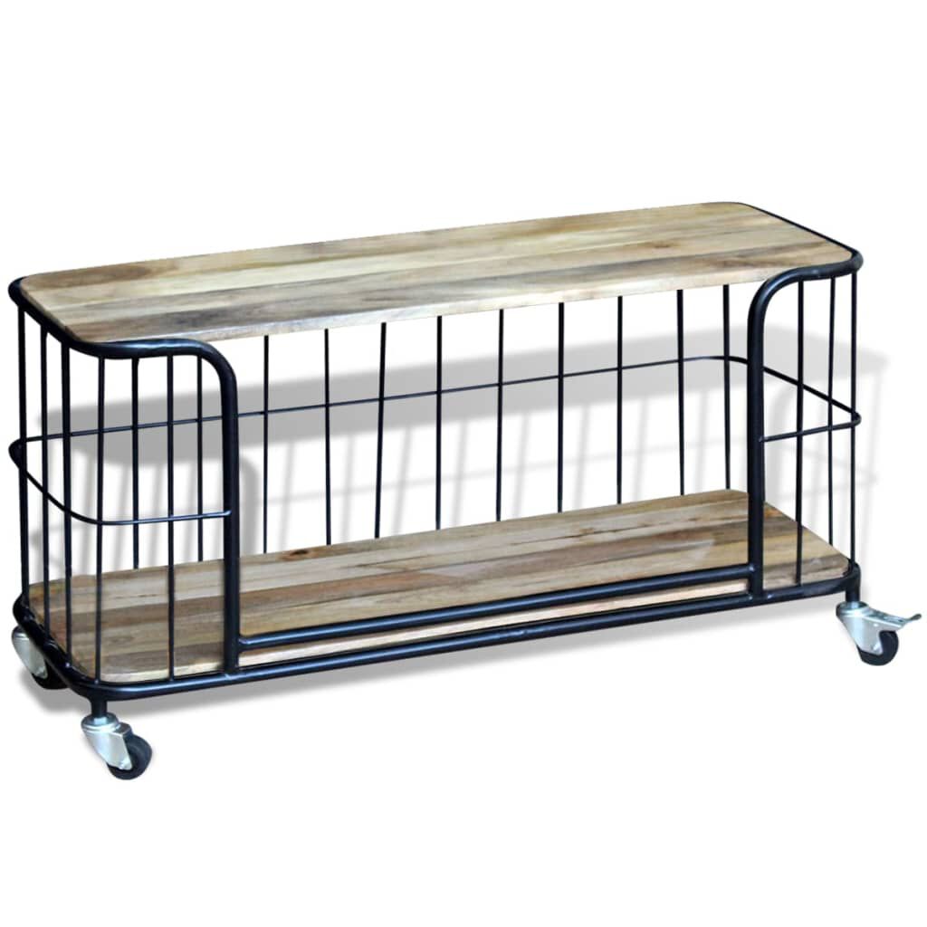 vidaXL Έπιπλο Τηλεόρασης 100 x 40 x 45 εκ. από Μασίφ Ξύλο Μάνγκο