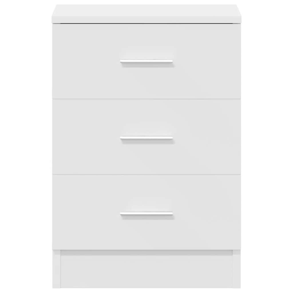vidaXL Κομοδίνο Λευκό 38 x 35 x 56 εκ. από Επεξ. Ξύλο