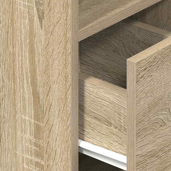 vidaXL Κομοδίνο με συρτάρι Sonoma Δρυς 25x31x66 εκ.