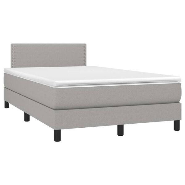 vidaXL &Kappa;&rho;&epsilon;&beta;ά&tau;&iota; Boxspring &mu;&epsilon; &Sigma;&tau;&rho;ώ&mu;&alpha; & LED &Alpha;&nu;.&Gamma;&kappa;&rho;&iota; 120x200 &epsilon;&kappa; &Upsilon;&phi;&alpha;&sigma;&mu;ά&tau;&iota;&nu;&omicron;