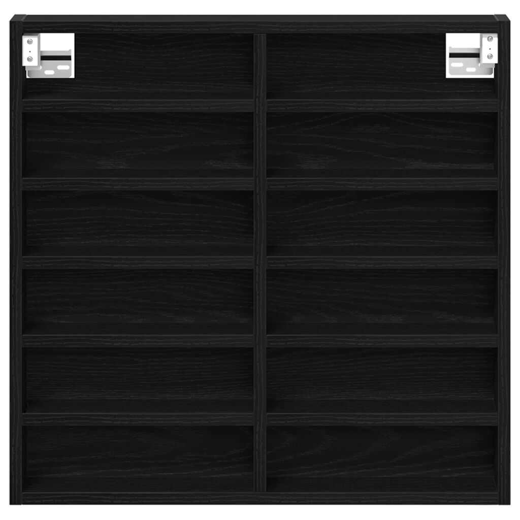 vidaXL Βιτρίνα με ράφι Μαύρη δρυς 60 x 8.5 x 58 εκ Επεξεργασμένο ξύλο