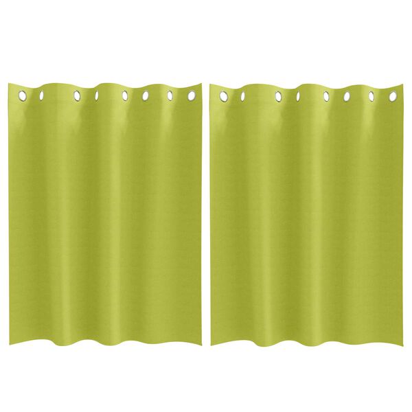 vidaXL Κουρτίνες με κουρτίνες 2 pcs Λαχανί 140 x 140 cm Πολυεστέρας