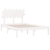 vidaXL Πλαίσιο Κρεβατιού Λευκό 120x190 εκ. Μασίφ Ξύλο Small Double