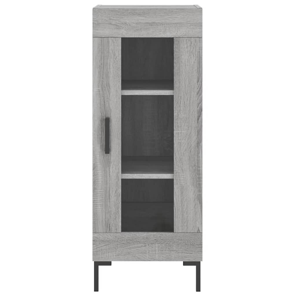 vidaXL Μπουφές Sonoma Γκρι 34,5 x 34 x 180 εκ. από Επεξεργασμένο Ξύλο