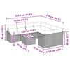 vidaXL Σετ Καναπέ Κήπου 9 pcs Καφέ και Κρέμα 55 x 55 x 37 εκ