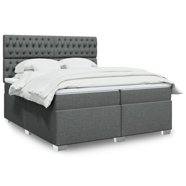 vidaXL &Kappa;&rho;&epsilon;&beta;ά&tau;&iota; Boxspring &mu;&epsilon; &Sigma;&tau;&rho;ώ&mu;&alpha; &Sigma;&kappa;&omicron;ύ&rho;&omicron; &Gamma;&kappa;&rho;&iota; 200x200 &epsilon;&kappa;. &Upsilon;&phi;&alpha;&sigma;&mu;ά&tau;&iota;&nu;&omicron;