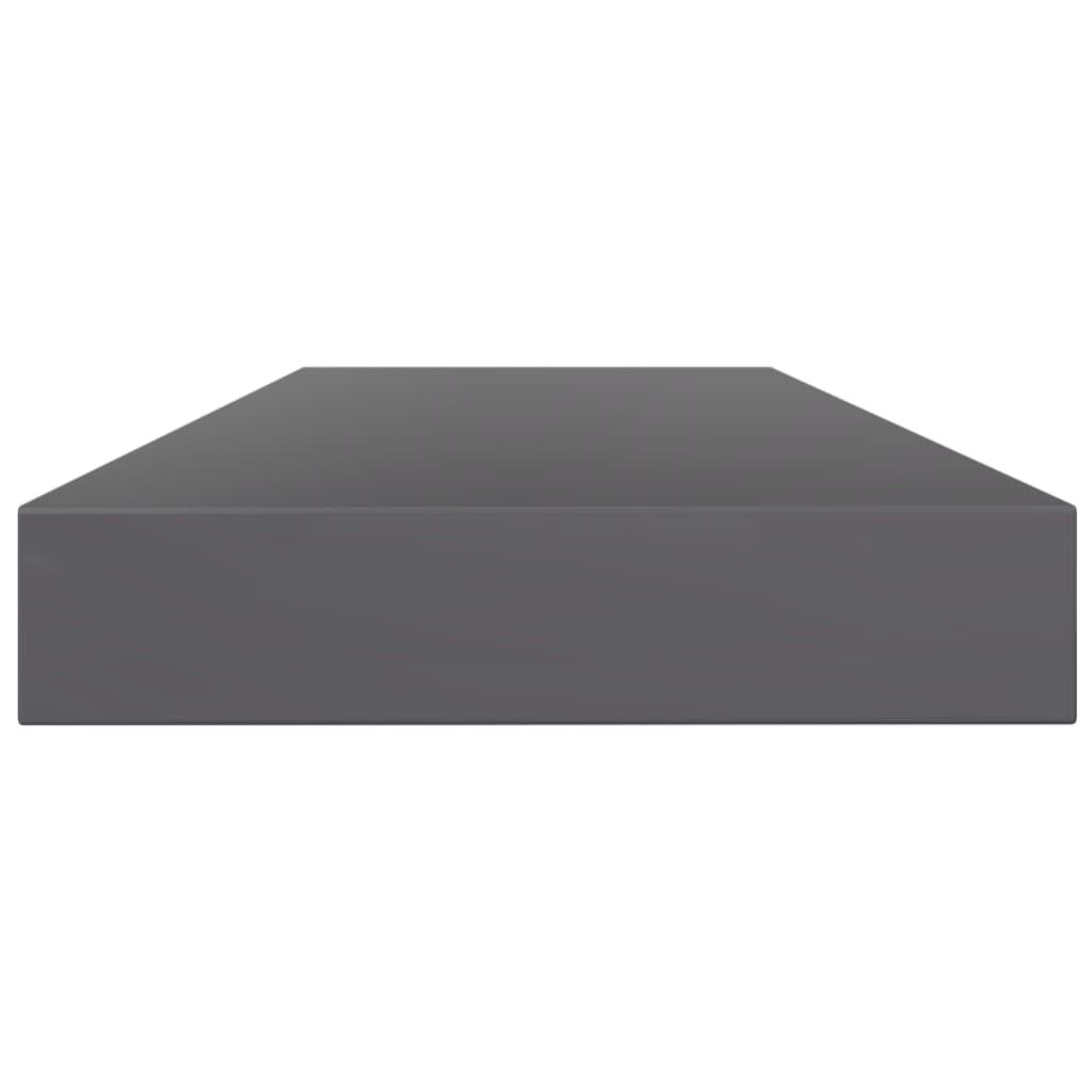 vidaXL Ράφια Βιβλιοθήκης 8 τεμ. Γυαλ. Γκρι 100x10x1,5 εκ. Μοριοσανίδα