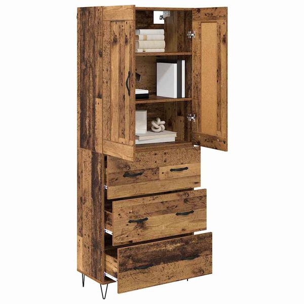 vidaXL Highboard &Pi;&alpha;&lambda;&iota;ό &Xi;ύ&lambda;&omicron; 69,5 x 34 x 180 &epsilon;&kappa;. &Epsilon;&pi;&epsilon;&xi;&epsilon;&rho;&gamma;&alpha;&sigma;&mu;έ&nu;&omicron; &xi;ύ&lambda;&omicron;