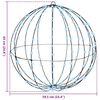 vidaXL Μπάλα με 384 LED 2 pcs Ψυχρό λευκό 60 cm Μέταλλο