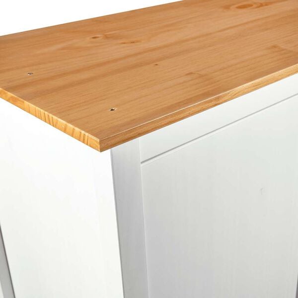 vidaXL Ντουλάπα Hill Δίφυλλη Λευκή 89x50x170 εκ. Μασίφ Ξύλο Πεύκου